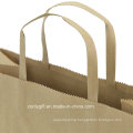 Eco-Friendly Brown Natural Kraft Paper Gift Bags with Flat Handles